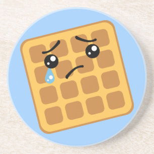 Dessous De Verre En Grès Triste gaufre