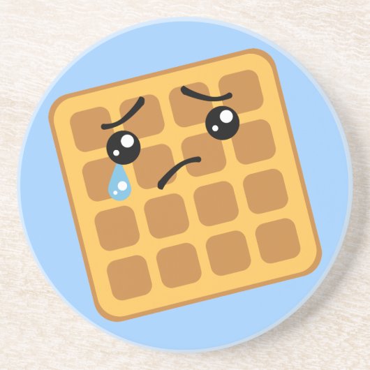 Dessous De Verre En Grès Triste gaufre (Devant)