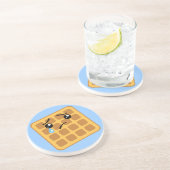 Dessous De Verre En Grès Triste gaufre (Côté)