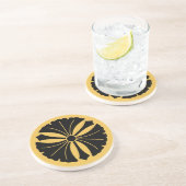 Dessous De Verre En Grès Trois feuilles de ginkgo avec épées (Côté)