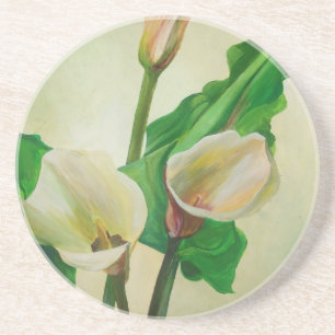 Dessous De Verre En Grès Trois Lys Calla Étonnant Botanique Acrylique