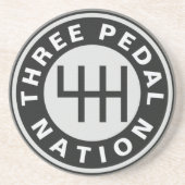 DESSOUS DE VERRE EN GRÈS TROIS PEDAL (Devant)