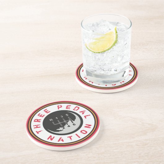 DESSOUS DE VERRE EN GRÈS TROIS PEDAL (Côté)