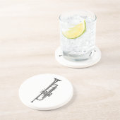 Dessous De Verre En Grès Trompette "dessin " (Côté)