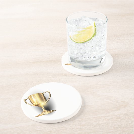 Dessous De Verre En Grès Trophée d'or (Côté)