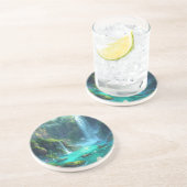 Dessous De Verre En Grès Tropical Falls & Crystal Glow (Côté)