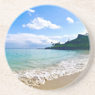 Dessous De Verre En Grès Tropical Hawaiian Beach