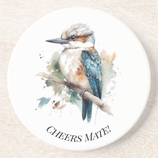 Dessous De Verre En Grès True Blue Kookaburra, custom (Devant)