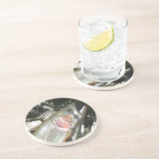 Dessous De Verre En Grès Truite arc-en-ciel (Côté)