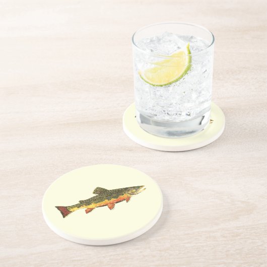 Dessous De Verre En Grès Truite de Brook (Côté)