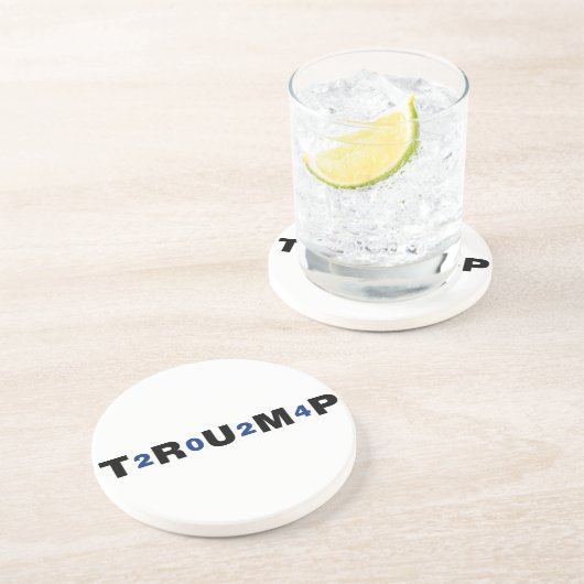 Dessous De Verre En Grès Trump 2024 bleu (Côté)