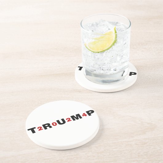 Dessous De Verre En Grès Trump 2024 Rouge (Côté)