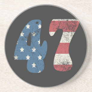Dessous De Verre En Grès Trump 2024 Vintage drapeau patriotique américain 4