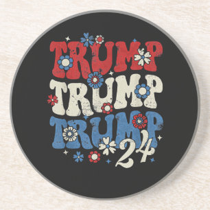 Dessous De Verre En Grès Trump Trump Trump 2024 Rétro