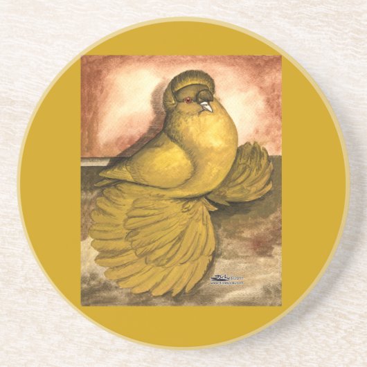 Dessous De Verre En Grès Trumpeter Pigeon (Devant)