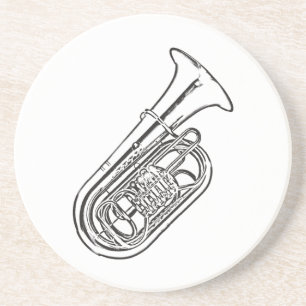 Dessous De Verre En Grès Tuba "Dessin"