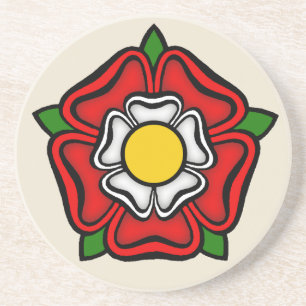 Dessous De Verre En Grès Tudor Rose d'Angleterre, Emblème du Pourcentage