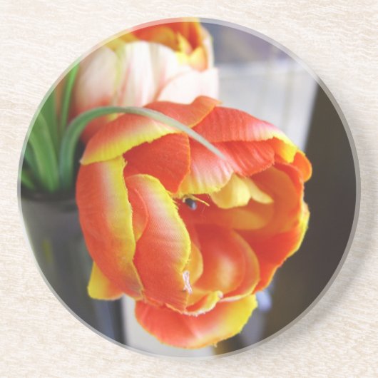 Dessous De Verre En Grès Tulipe de soie (Devant)