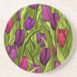 Dessous De Verre En Grès Tulipes