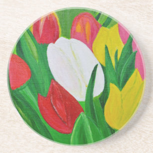 Dessous De Verre En Grès Tulipes 2a