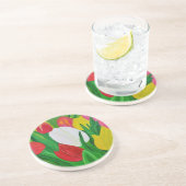Dessous De Verre En Grès Tulipes 2a (Côté)
