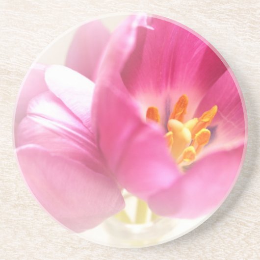 Dessous De Verre En Grès Tulipes de printemps sous-verre en grès (Devant)
