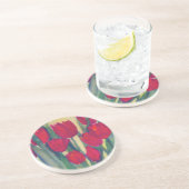 Dessous De Verre En Grès Tulipes rouges (Côté)