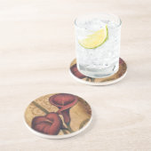 Dessous De Verre En Grès Tulipes rouges II (Côté)