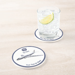 Dessous De Verre En Grès Tupolev (Т у п л о в) Tu-104 Airliner