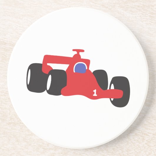 Dessous De Verre En Grès Turbo voiture de course (Devant)