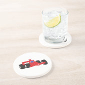 Dessous De Verre En Grès Turbo voiture de course (Côté)