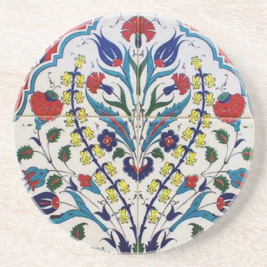 Dessous De Verre En Grès Turquie ottomane vieil carreau arabesque (Devant)
