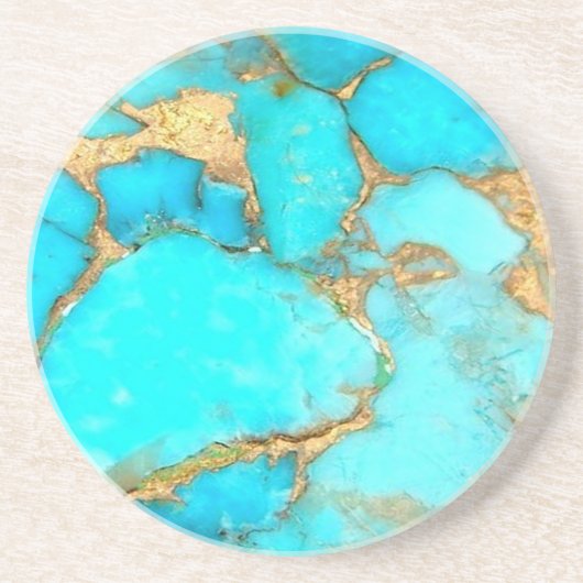 Dessous De Verre En Grès turquoise (Devant)