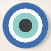 Dessous De Verre En Grès Turquoise Blue Mati Evil Eye chance et symbole de  (Devant)