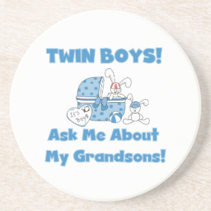 Dessous De Verre En Grès Twin Boys Grandsons Cadfts