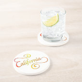 Dessous De Verre En Grès Typographie de Californie (Côté)