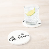 Dessous De Verre En Grès Typographie d'une personne de chat (Côté)