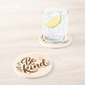 Dessous De Verre En Grès Typographie Sois Gentil (Côté)