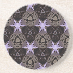 Dessous De Verre En Grès Tyrolienne Purple Stars