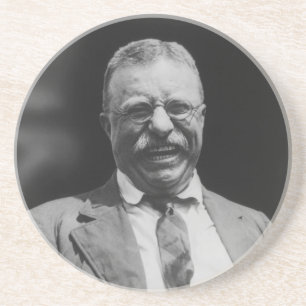 Dessous De Verre En Grès U.S. Rire du Président Theodore Teddy Roosevelt