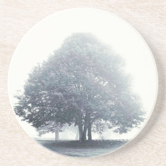 Dessous De Verre En Grès Un arbre dans le brouillard (Devant)