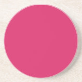 Dessous De Verre En Grès un arrière - plan rose avec une bordure blanche (Devant)