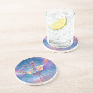 Dessous De Verre En Grès un beau ballet dansant avec peinture