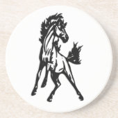 Dessous De Verre En Grès Un cheval sautant fringant (Devant)