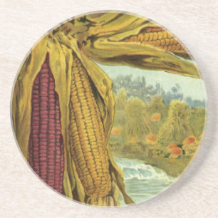 Dessous De Verre En Grès Un grand Thanksgiving ; Corn indien et Haystaches