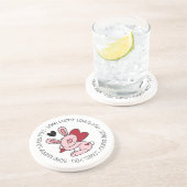 Dessous De Verre En Grès Un Lapin T'Aime (Côté)