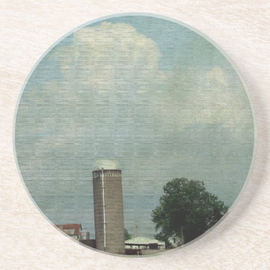 Dessous De Verre En Grès Un paysage agricole rural (Devant)