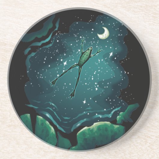Dessous De Verre En Grès Un saut sur la lune (Devant)