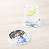 DESSOUS DE VERRE EN GRÈS UN SOIR DE NOËL FROTTANT (Côté)