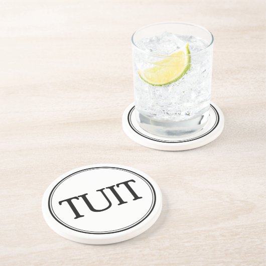 Dessous De Verre En Grès Un Tuit rond (Côté)